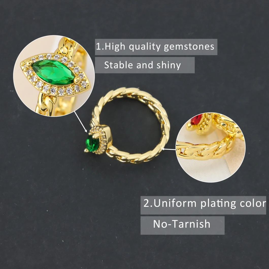 Simple Type Oval Moissanite Aaaaa Crystal Zirconia Ring Green Women&prime;s Diamond Rings Women Engagement