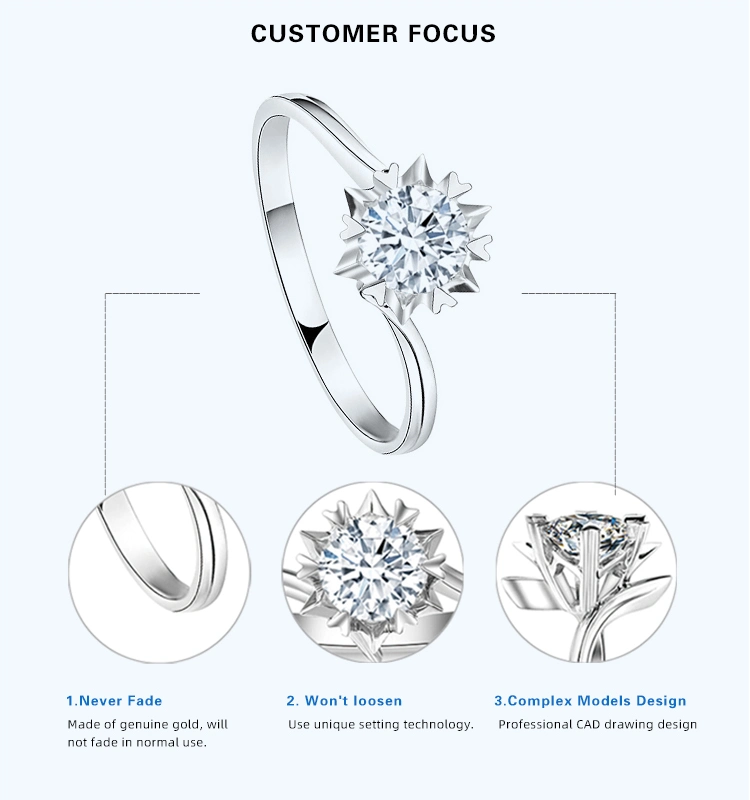 Personalized Heartbreak Ring 925 Sterling Silver Gold Plated Moissanite Diamond Zircon Rings for Men and Women