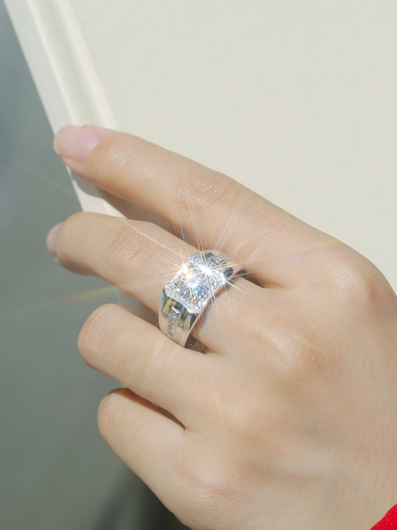 men&prime;s wedding diamond ring fashion jewellery wholesale moissanite ring