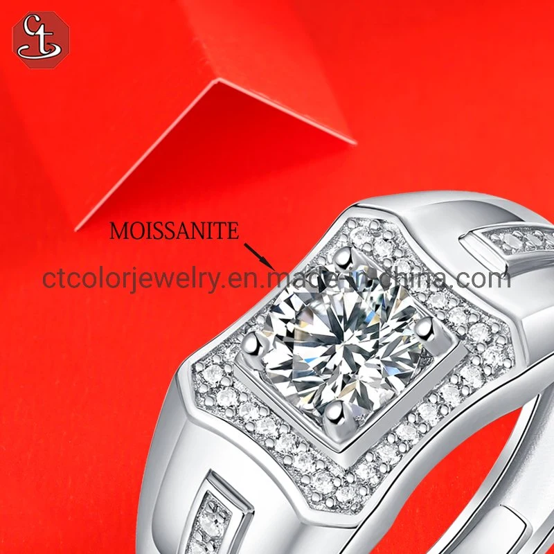 men&prime;s wedding diamond ring fashion jewellery wholesale moissanite ring