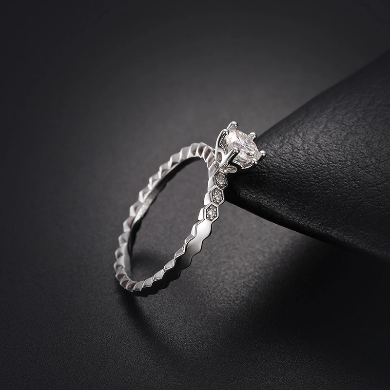 925 Sterling Silver 0.5 Carat D Vvs Moissanite Engagement Wedding Rings for Women Moissanite Ring Wedding Band