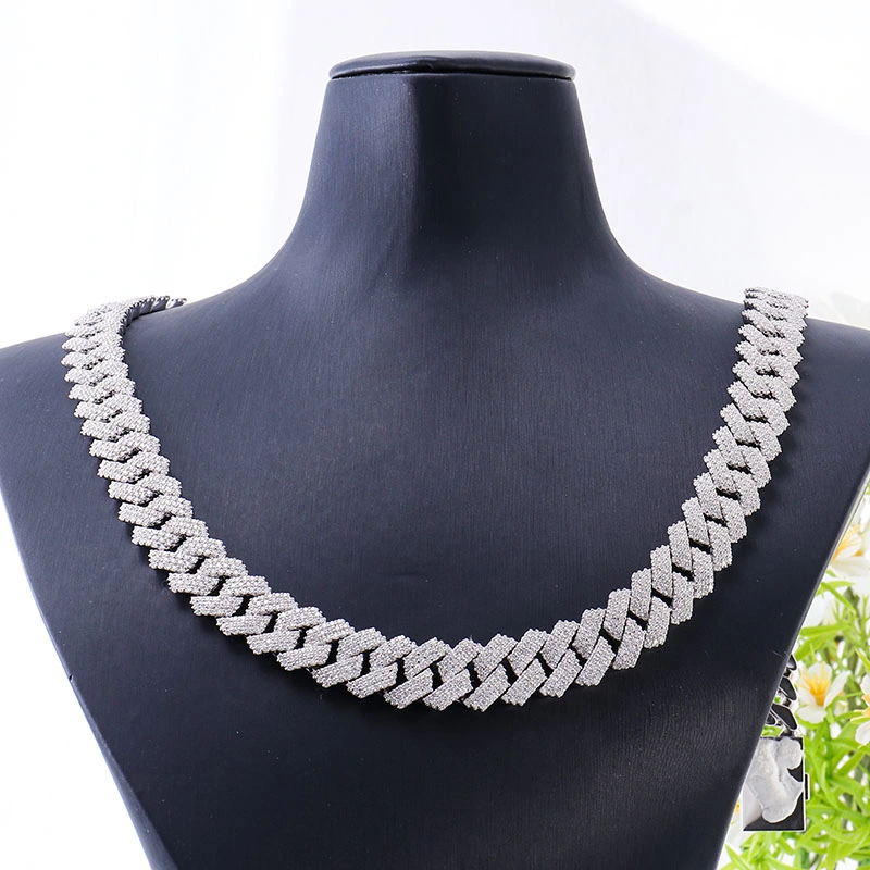 Iced out Pass Diamond Tester Vvs Moissanite Jewelry Necklace Bracelet Women 10mm Cuban Link Chain