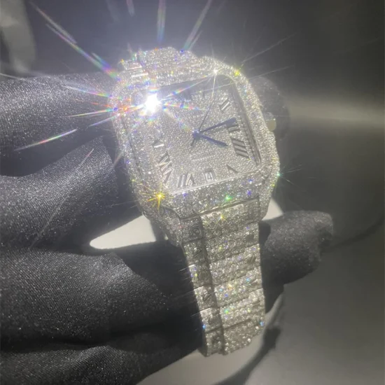 Custom Luxury Watch Men Moissanite Diamond Watch Iced out Vvs Moissanite Watch Hiphop Watch Fashion Jewelry