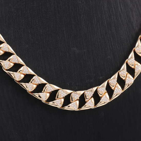 Vvs Moissanite Diamond Necklace Silver Cuban Link Chain Necklace 925 Sterling Silver Moissanite Jewelry for Men Gold Necklace Chain