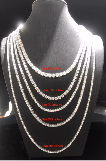 Pear CZ Rhinestone Silver Chain Lab Diamond Pendant 925 Silver Custom Hip Hop Moissanite Diamond Pendant