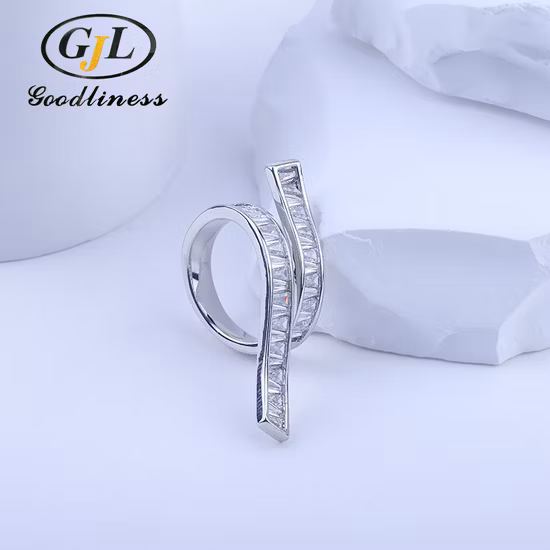 Fine Jewelry Wedding Engagement Promise 925 Real Silver Moissanite Rings