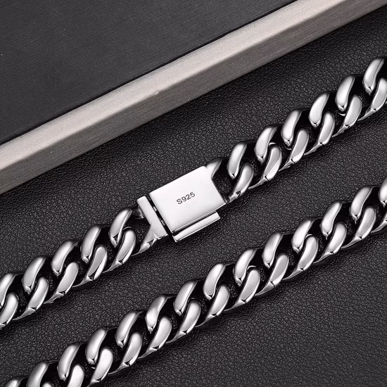 Hip Hop Luxury Gra Vvs Def Color Mossaanite Tennis Chain 925 Moissanite Sterling Silver Mold Baguette Chains